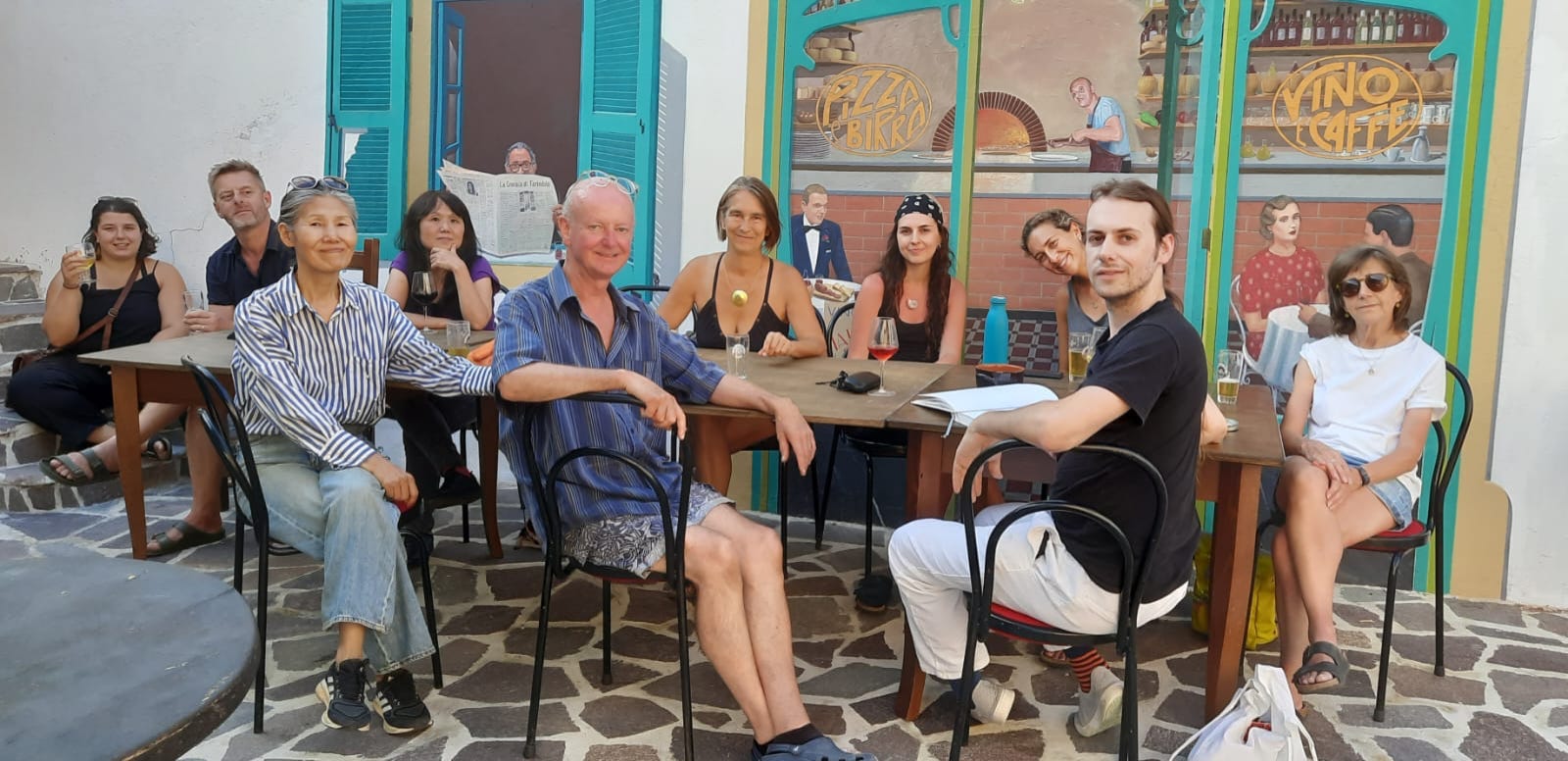 Artists : Micol Cornali, Vic Lee, Mari Terauchi, Birgitta Volz, Mako Lomadze, Emily Victoria, Adrienne Gerrard and Leon Friederichs with Paul Critchley. Missing from the photo is Calo Carratalá